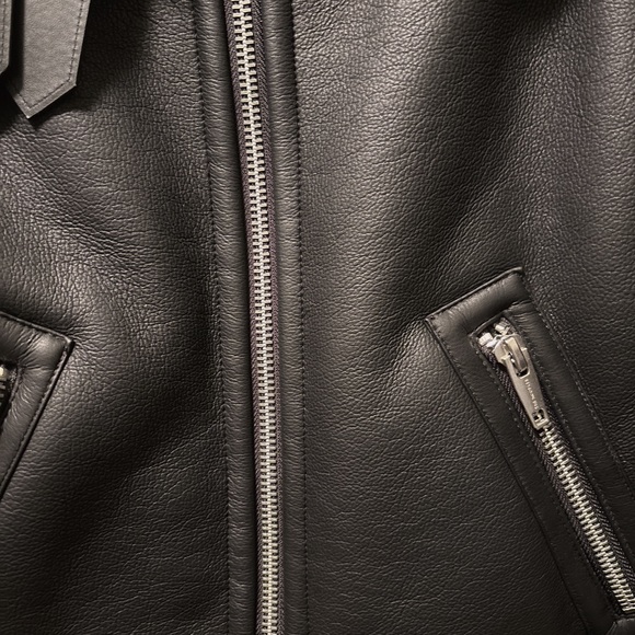 Brand new Kooples Sherpa leather biker jacket - Picture 3 of 6